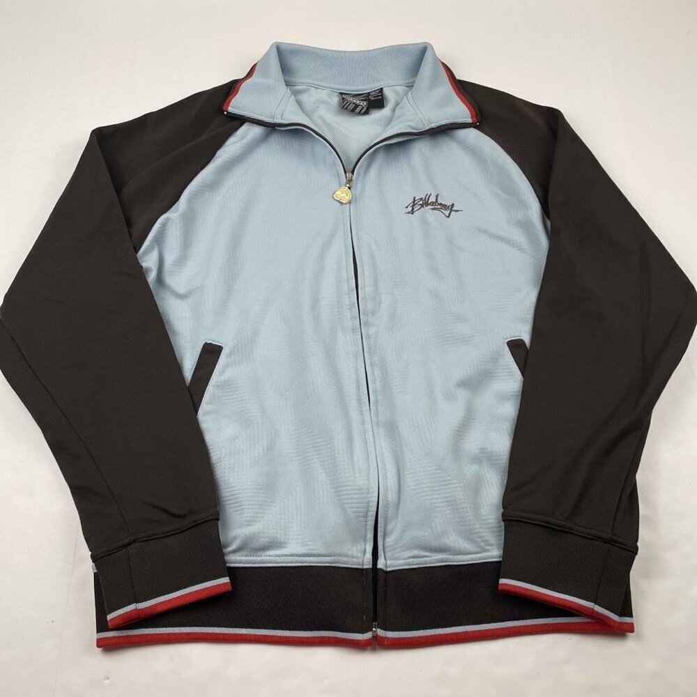 Quicksilver Track Jacket Men’s XL Activewear Full Zip Cotton Blend Waffle Print